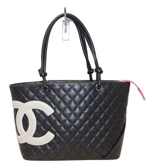 chanel large black bag|chanel large tote bag price.